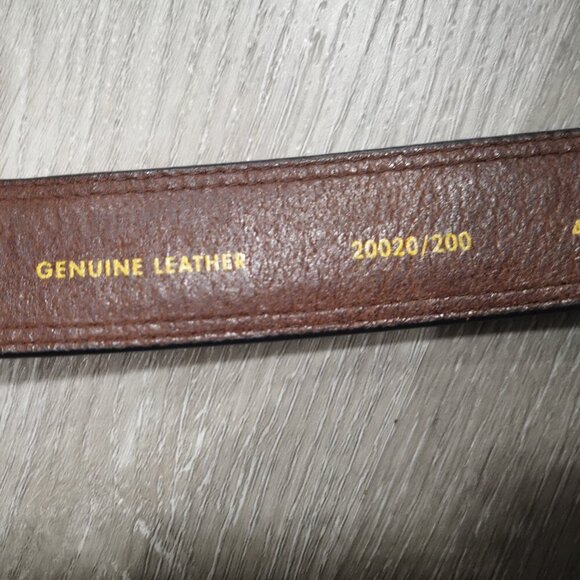 2 / $30.00 - Browning Men's Size 40 Leather Dark Brown Belt with Brass Buckle - Picture 7 of 11